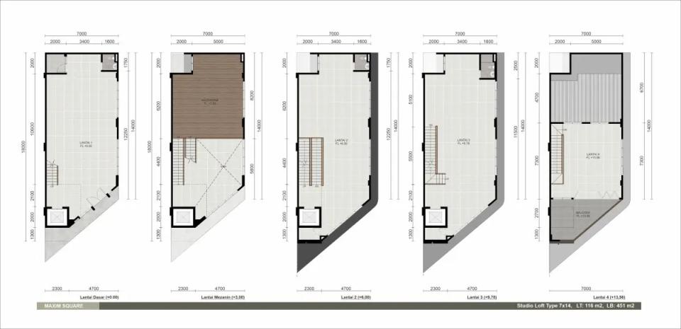 Maxim Square Tipe Studio Loft 7x14 IRR at Paramount Land Gading Serpong